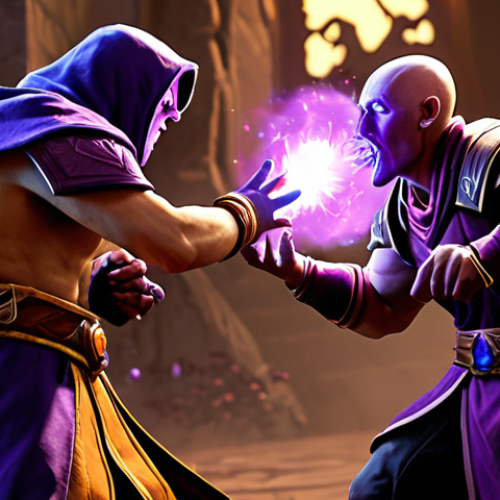 Home 19 **
Prompt: Dota 2 hero Anti-Mage getting countered by a mid hero, gameplay screenshot, Dota 2 version 7.36, focus on hero interaction and item builds, dynamic lighting, detailed textures.
**