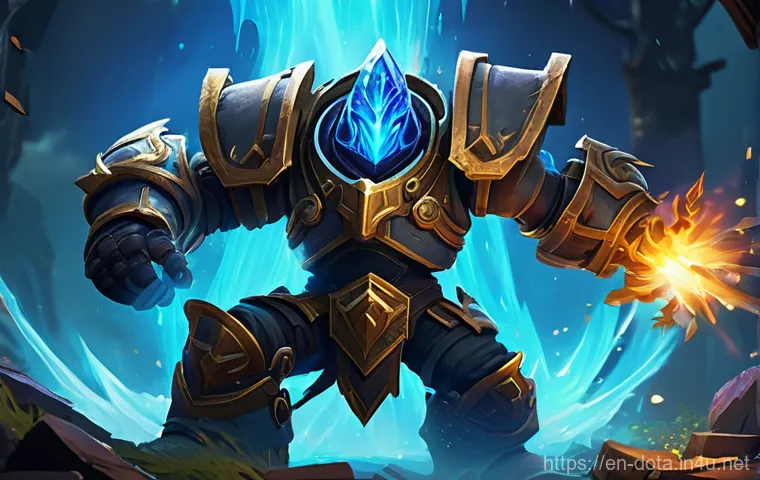 도타2 Aghanim s Scepter 효과 - **Tiny Unleashes Tree Volley**
    A dynamic, action-packed scene of Dota 2 hero Tiny, embodying the...